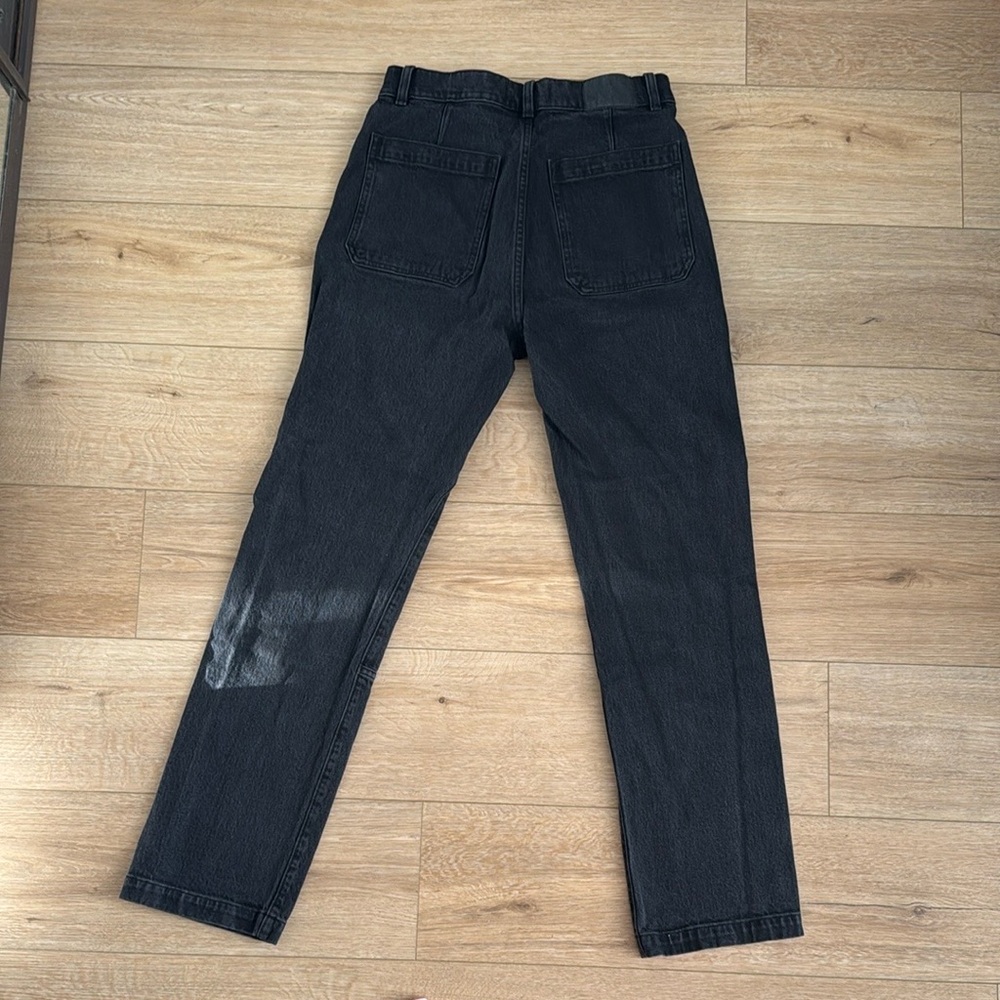 Madewell Black 90s Straight Leg High Rise Jeans - Picture 9 of 10